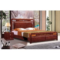 友億佳金絲檀木大床5199#（紫金檀色）