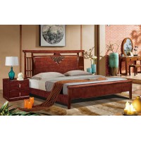 友億佳金絲檀木大床5196#（紫金檀色）
