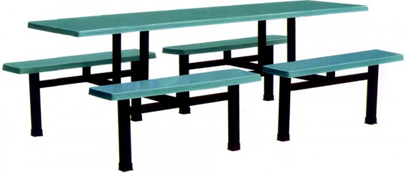 八位分體玻璃鋼餐桌ZY57