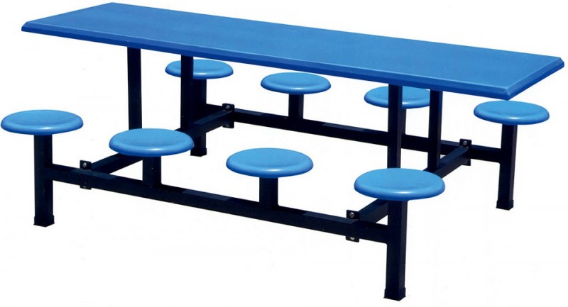 八位圓凳面玻璃鋼餐桌ZY56