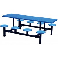 八位圓凳面玻璃鋼餐桌ZY56