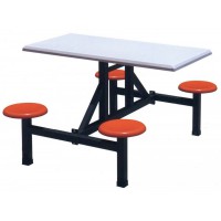 四位玻璃鋼圓凳餐桌ZY51