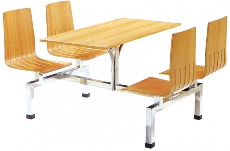 四位不銹鋼連體餐桌ZY49