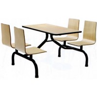 四位多層板連體餐桌ZY46