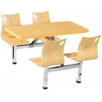 四位曲木靠背餐桌ZY42