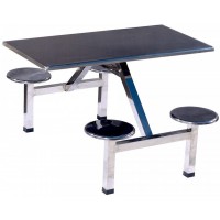 四位不銹鋼圓凳餐桌ZY41