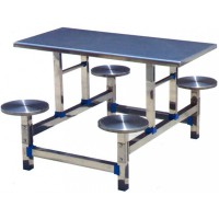 四位圓凳不銹鋼餐桌ZY37