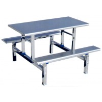 四位長條不銹鋼餐桌ZY36