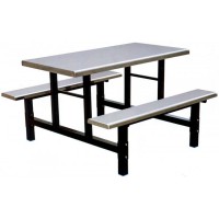 四位不銹鋼條凳餐桌ZY35