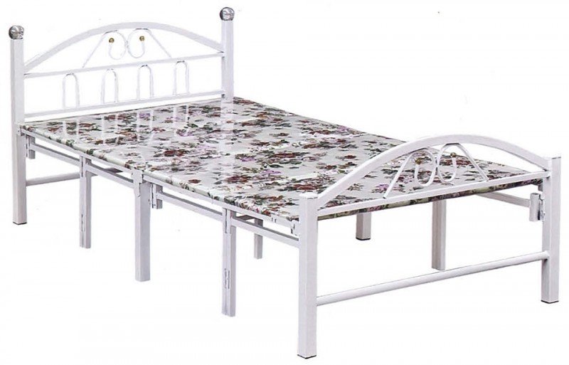 白 高檔四折（40方管雙腿加固）折疊床ZY23