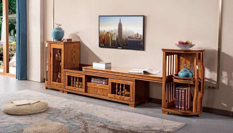 益木春實(shí)木電視地柜C-1825#（伸縮）