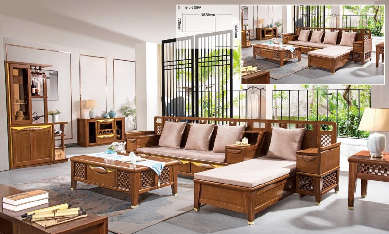 益木春實(shí)木沙發(fā)6809#2