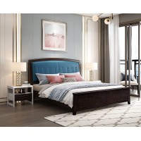 宣輝家具床XH836#（黑紫檀+深藍(lán)色）