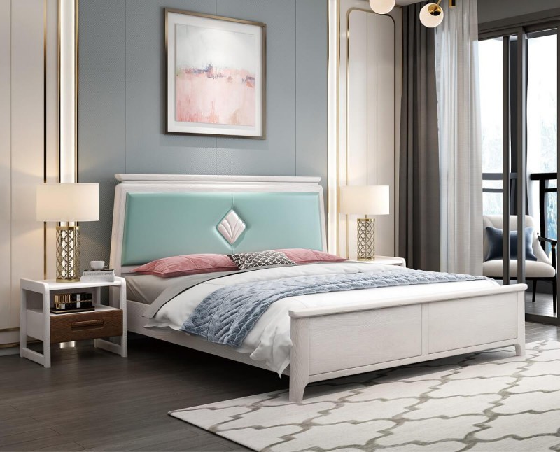 宣輝家具床XH831#02（米白色+朦朧綠）