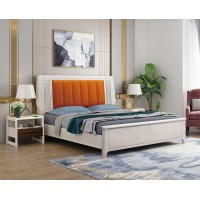 宣輝家具床XH838#（米白色+橙色）