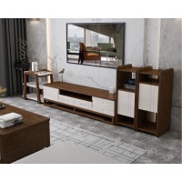 宣輝家具電視柜XHD001#（胡桃色+米白色）
