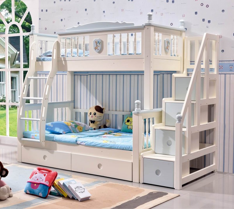 踏步子母床（綠+白）