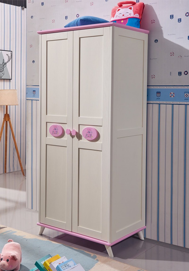 小書丞二門衣柜806#（粉+白）