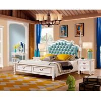 潤潼新美式家具1885#大床（淺綠）