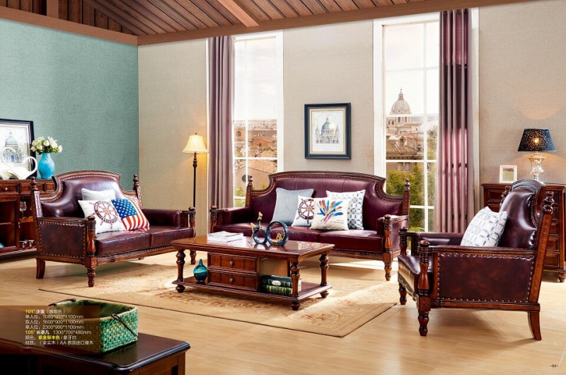 潤潼新美式家具101#沙發（咖啡色）