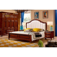 潤潼新美式家具9020#大床（米白）