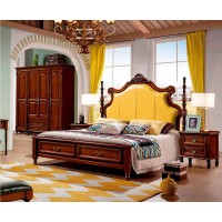 潤潼新美式家具9006#大床（黃色）
