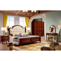 潤潼新美式家具1902#大床（米黃）