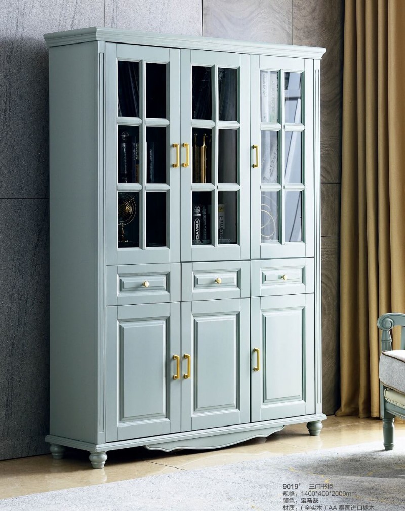 潤潼新美式家具9019#三門書柜