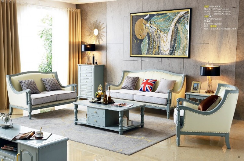 潤潼新美式家具289#1+2+3沙發