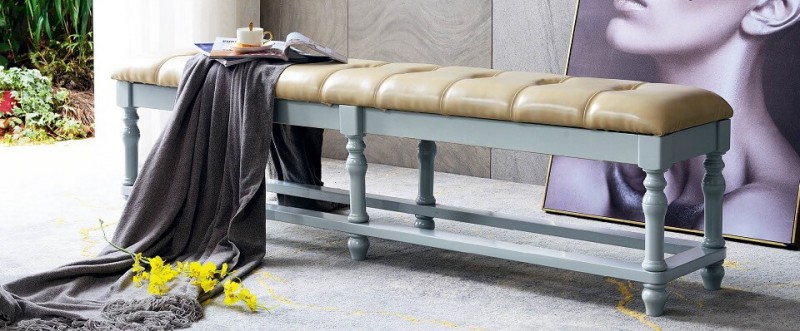 潤潼新美式家具609#床尾凳