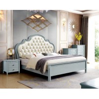 潤潼新美式家具9001#大床（米白）