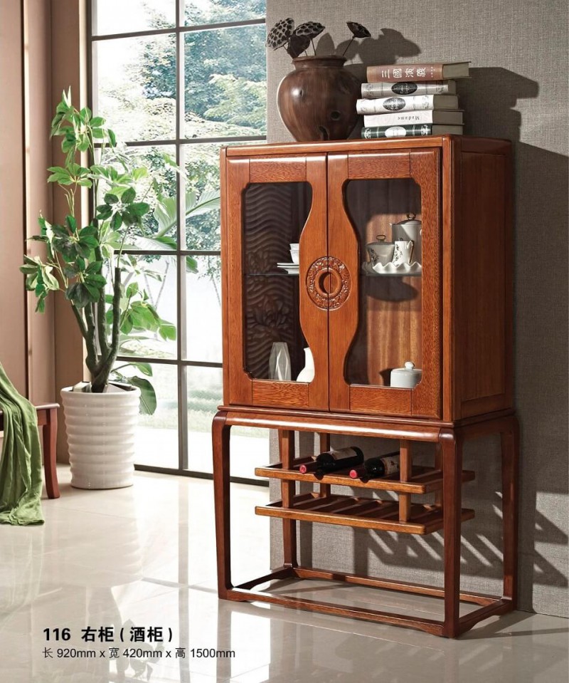 華民盛新中式海棠木右柜（酒柜）116