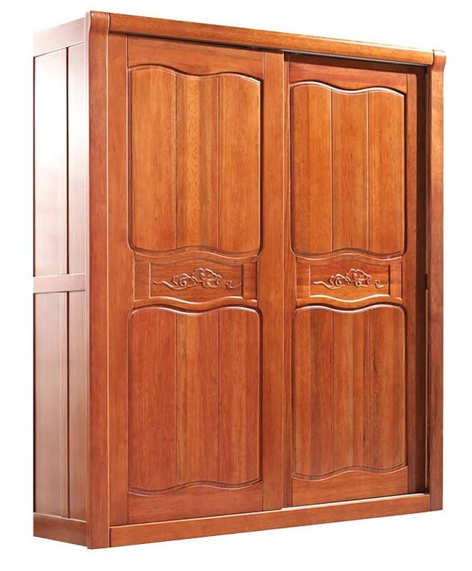 華民盛新中式海棠木兩門推拉衣柜1512