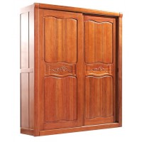 華民盛新中式海棠木兩門(mén)推拉衣柜1512