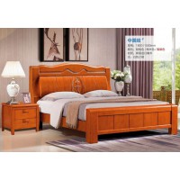 俊豐家具：橡木床中國結#（海棠色）