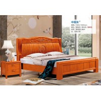俊豐家具：橡木床中國龍#（海棠色）