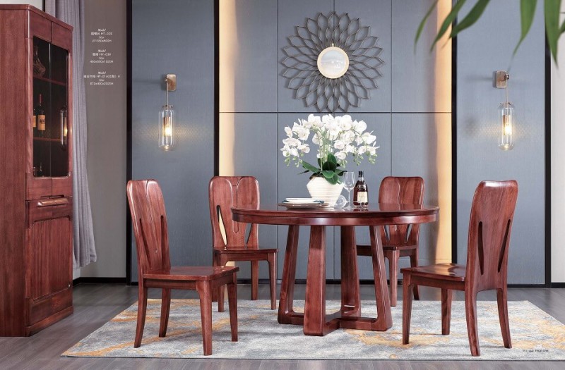 風范系列圓餐臺HT-02#餐椅HY-03#