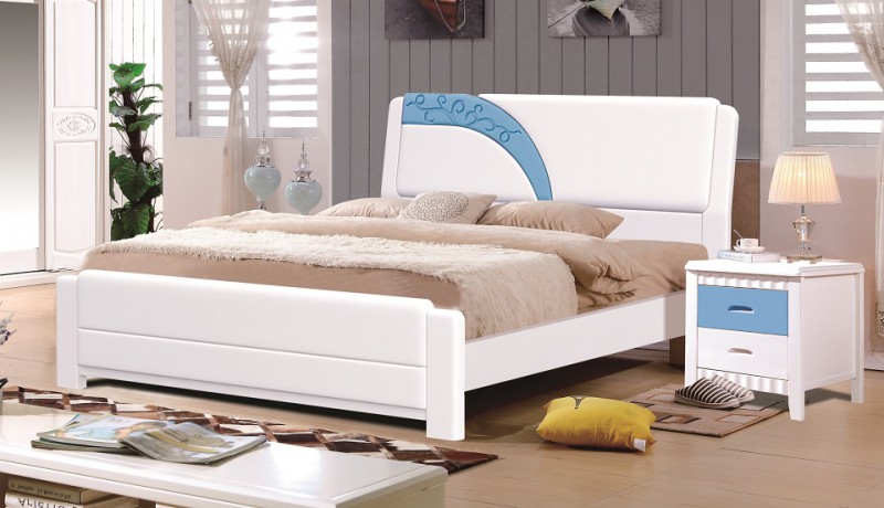 富利雅成人彩色實木床8801#1