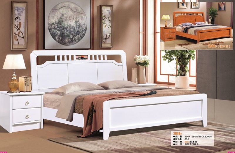 富利雅青少年彩色實木套房2818#（啞白、柚木色）1