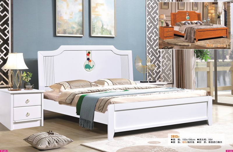 富利雅青少年彩色實木套房2813#（啞白、柚木色）1