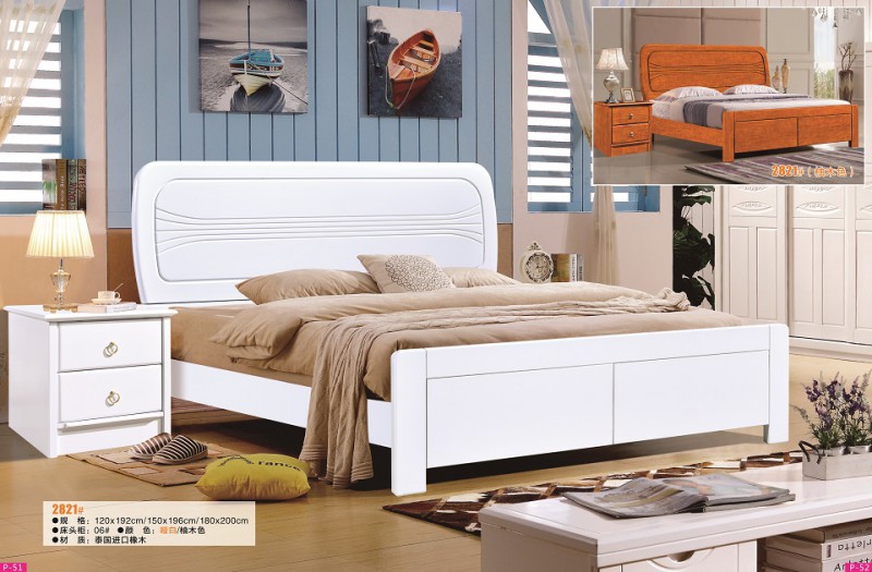 富利雅青少年彩色實木套房2821#（啞白、柚木色）1