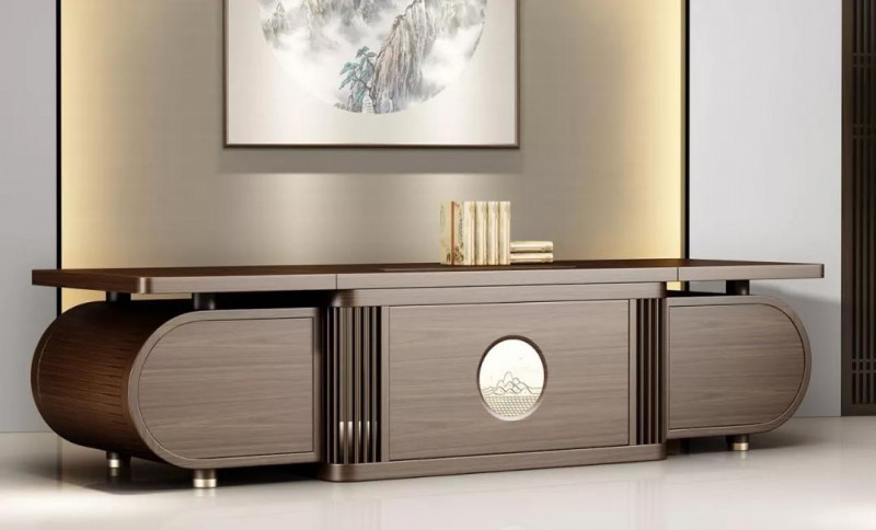 E8BA21 滿軍家具:實木新中式辦公家具