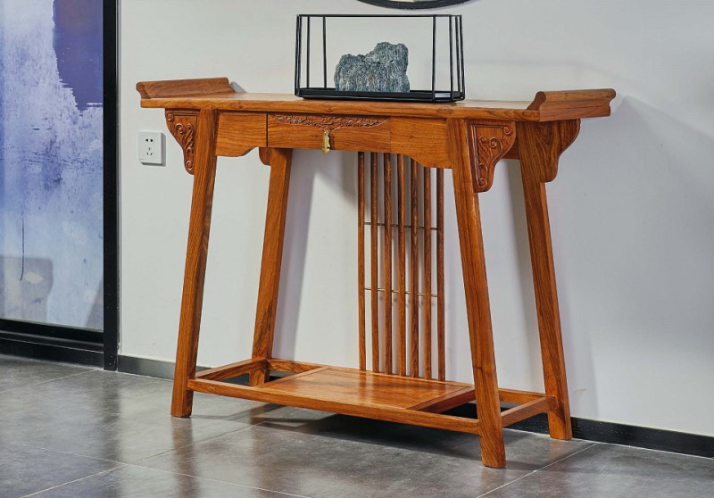 詩意東方新中式紅木：畫案玄關