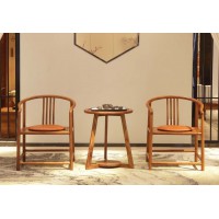 詩意東方新中式紅木：江南休閑椅、休閑臺