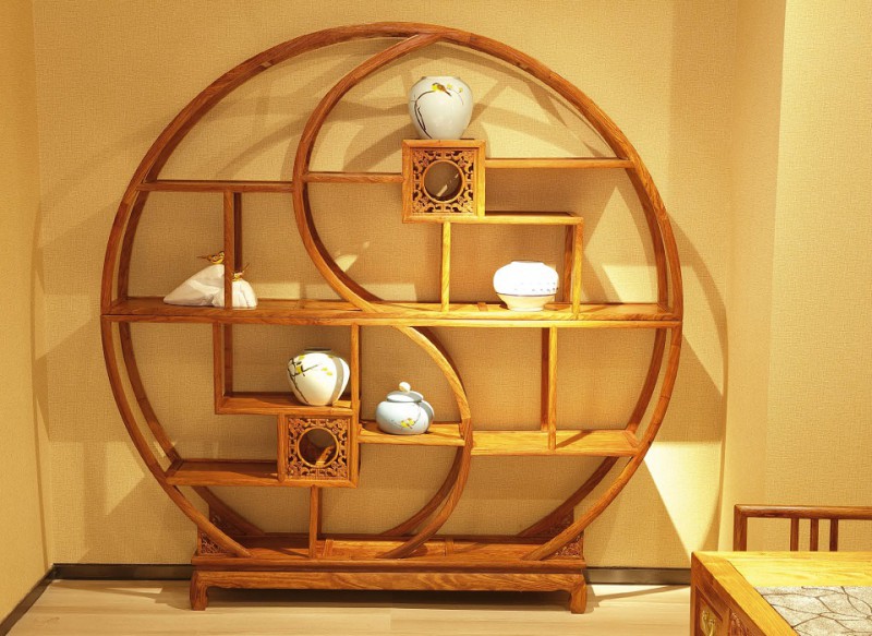 詩(shī)意東方新中式紅木：太極博古架