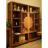 詩(shī)意東方新中式紅木：中國(guó)圓書(shū)柜