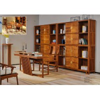 詩(shī)意東方新中式紅木：金玉滿堂書(shū)柜