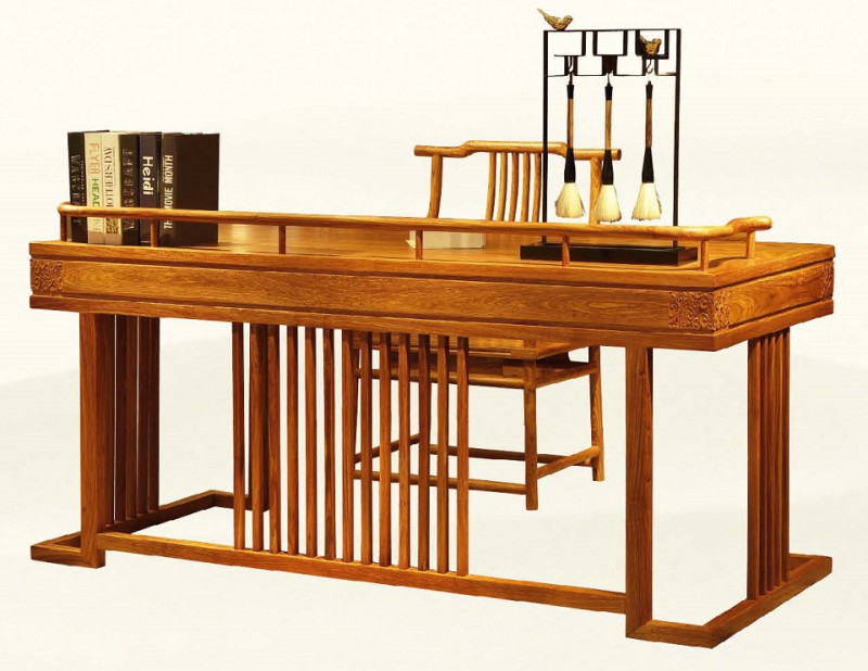詩意東方新中式紅木：才高八斗書桌