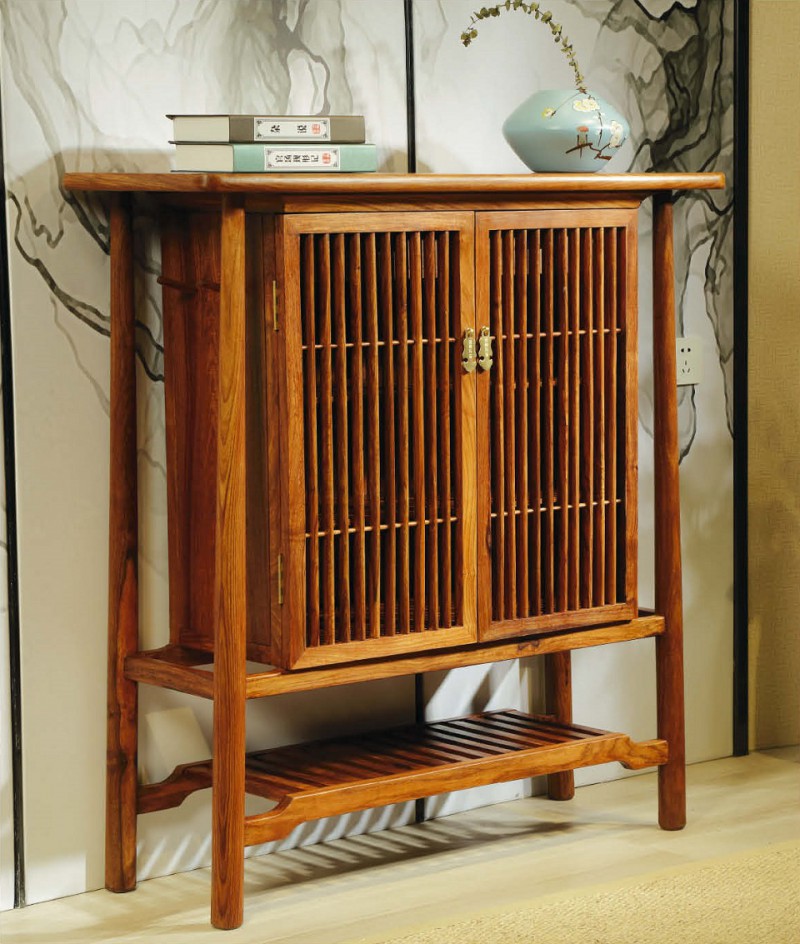 詩(shī)意東方新中式紅木：江南風(fēng)鞋柜