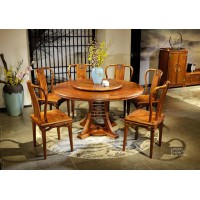 詩意東方新中式紅木：金玉滿堂圓餐臺